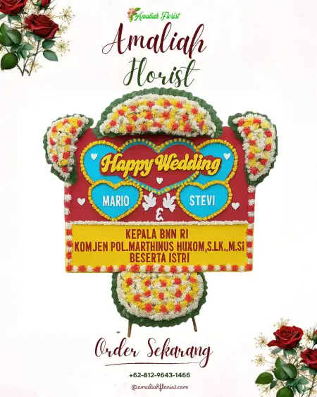 Papan Bunga Pernikahan Dermolemahbang